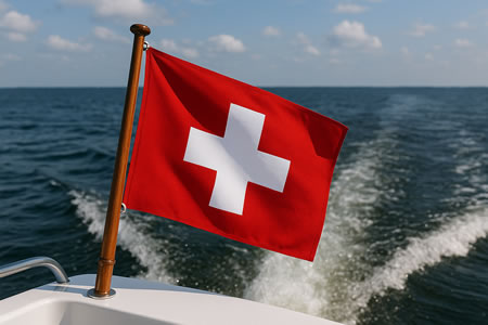 Yacht Flagge Schweiz